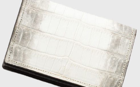 キプリスの秋財布。ワニ革クロコダイル&シラサギレザー