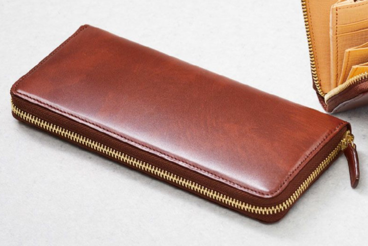 おすすめ秋財布,ラウンドファスナーハニーセル長財布