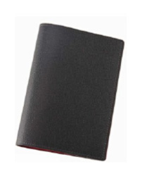 ブックカバー（文庫本サイズ）｜ペルラネラ　ブラック&times;レッド