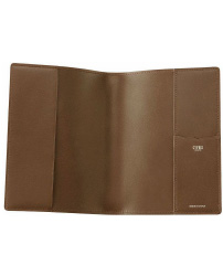 ブックカバー（文庫本サイズ）｜ペルラネラ　ネイビー&times;ダークブラウン