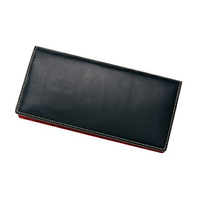 革財布キプリスのブライドルレザー&ルーガショルダー ファスナー付き通しマチ長財布