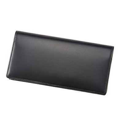 革財布キプリスのボックスカーフ ファスナー付通しマチ長財布