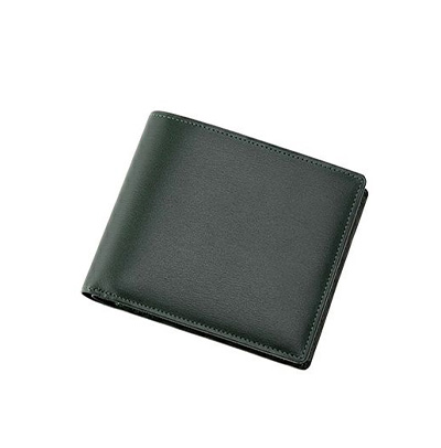 革財布キプリスのボックスカーフ 小銭入れ付き札入れ