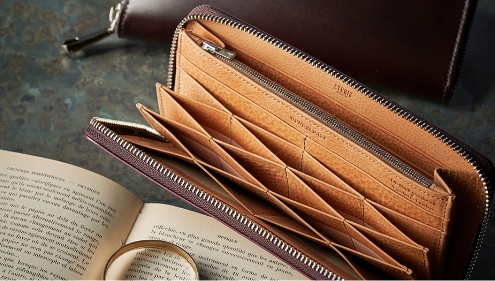 革財布キプリスのオイルシェルコードバン&ヴァケッタレザーケア動画