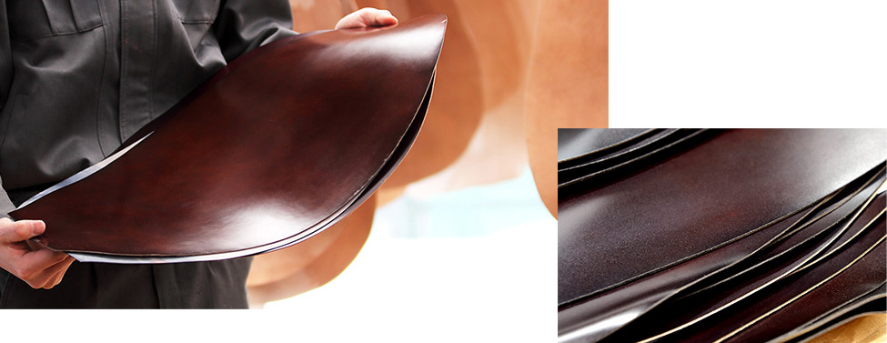 コードバンの原皮となるのは、馬の臀部の革です。