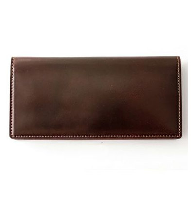 革財布キプリスのホーウィンシェルコードバン ファスナー付通しマチ長財布