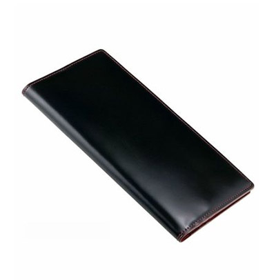 革財布キプリスのコードバン&シラサギレザー ファスナー付ササマチ長財布