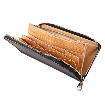 サンクリスピンデーのギフト ラウンドファスナーハニーセル長財布