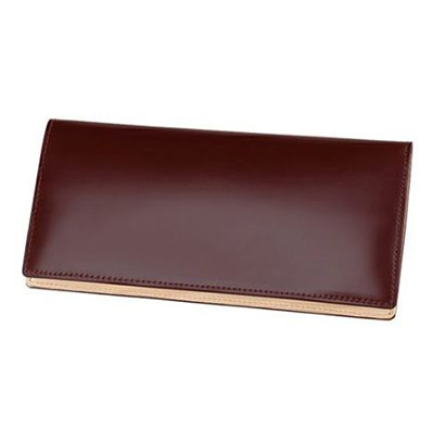 革財布キプリスのコードバン&ベジタブルタンニンレザー ササマチ長財布