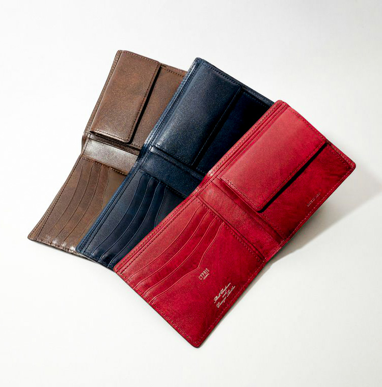 小銭入れ付き札入れ｜コードバン&シラサギレザー