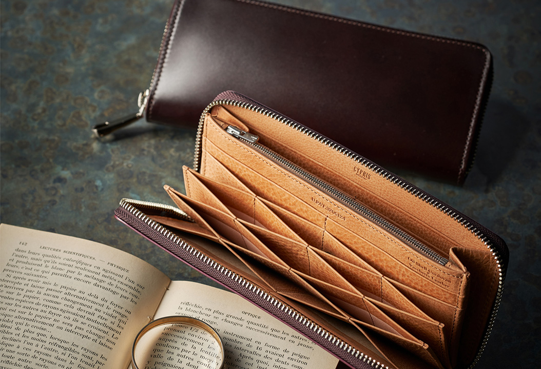 革財布キプリス,バケッタレザー 財布,バケッタレザー,コードバン 財布,コードバン 長財布,キプリス コードバン
