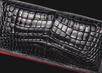 革財布キプリスのクロコダイル&シラサギレザー