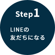 ステップ1　ラインの友だちになる