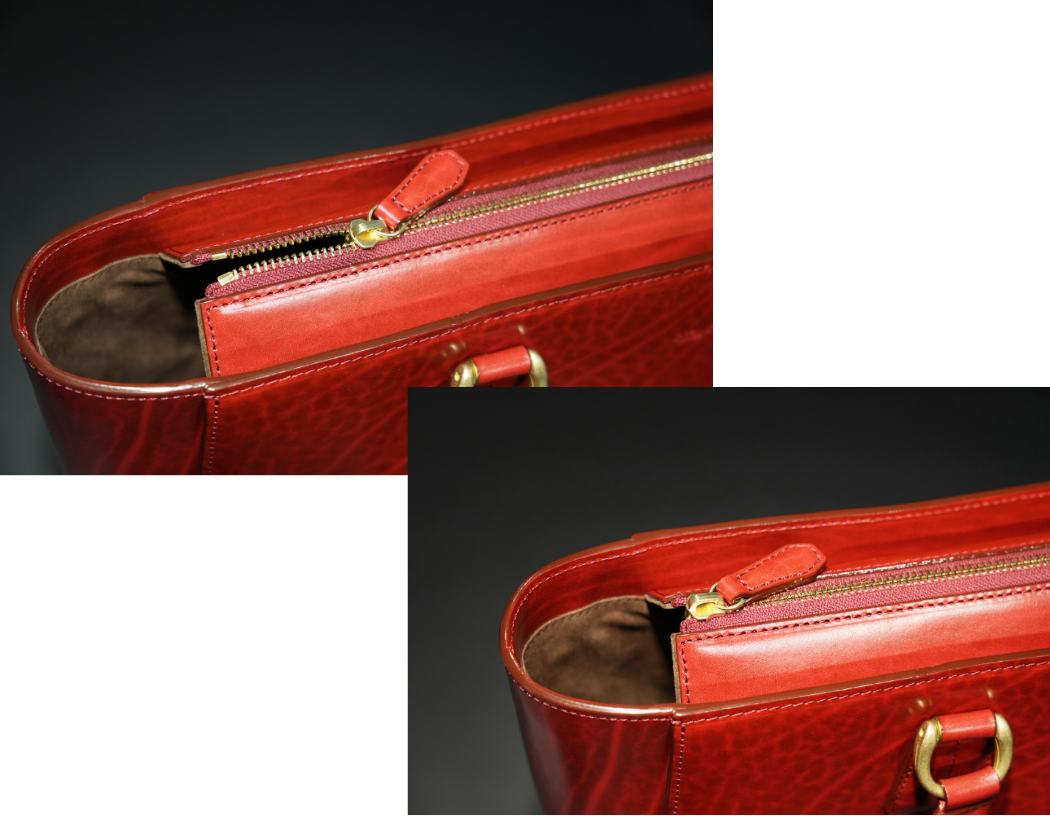 革鞄、レザーバッグのキプリス YKK社製「エバーブライト」ファスナー