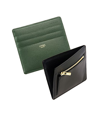 ミニ財布・コンパクト財布は革小物・革財布のCYPRIS ボックスカーフのマネーフラップ