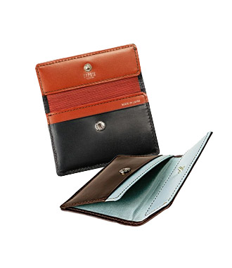 ミニ財布・コンパクト財布は革小物・革財布のCYPRIS ポケウォレ-BRのマネーフラップ