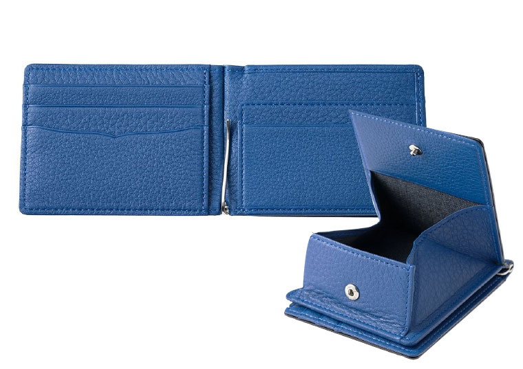 ミニ財布・コンパクト財布は革小物・革財布のCYPRIS 札ばさみ(外BOX小銭入れ付き)| トゥージュール