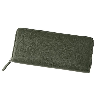 革財布キプリスのフィンランドエルク ラウンドファスナーハニーセル長財布