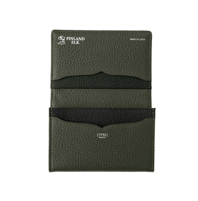 革財布キプリスのフィンランドエルク ササマチ名刺入れ