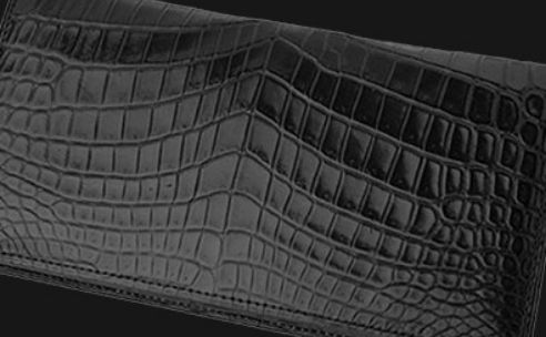 キプリスの春財布。ワニ革マットクロコダイル