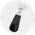 靴ベラ付キーホルダー（ブラック）｜コードバン&ルーガショルダー