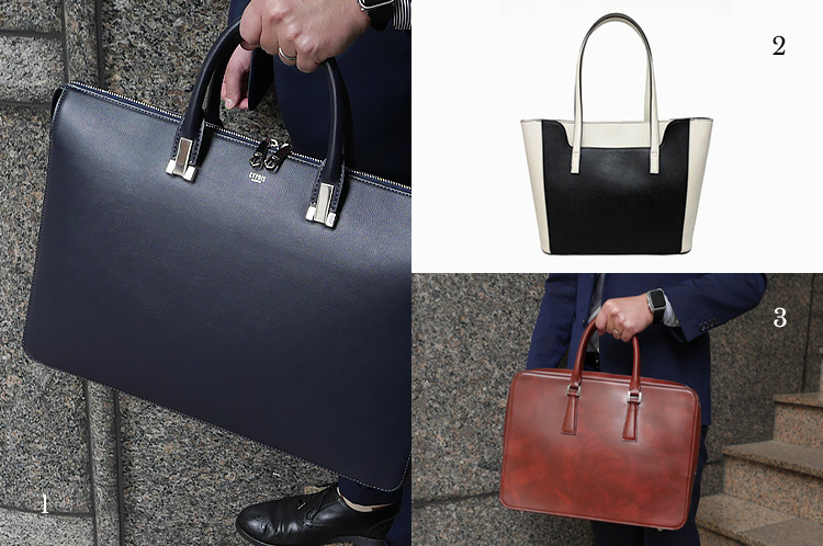 スーツスタイルに合うレザーバッグ,革鞄