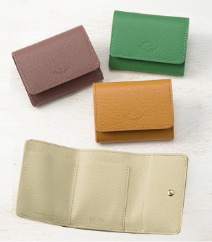 革財布キプリスのシマロン コンパクト三つ折り財布