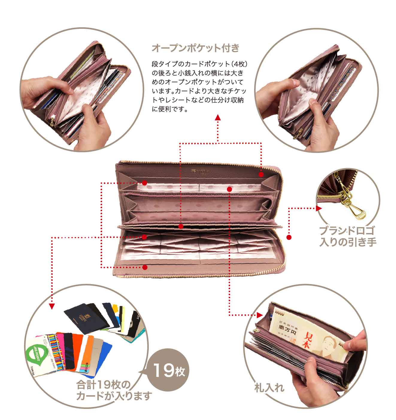 レディース革財布,シマロン