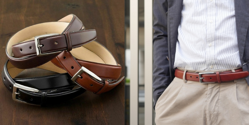 ベルト(30mm幅) シラサギレザー