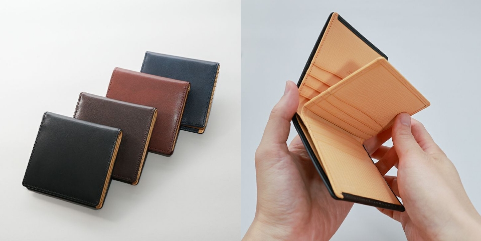 コンパクトカード札入れ(中ベロ付き) シラサギレザー