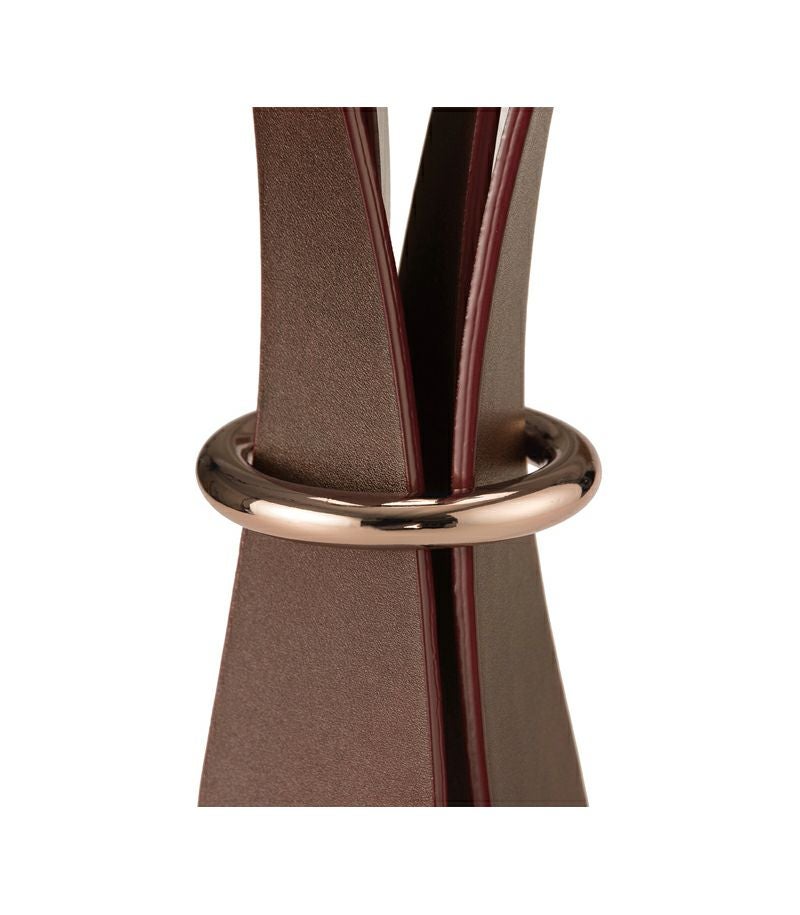 シラサギレザー ワインボトルケース｜チョコ