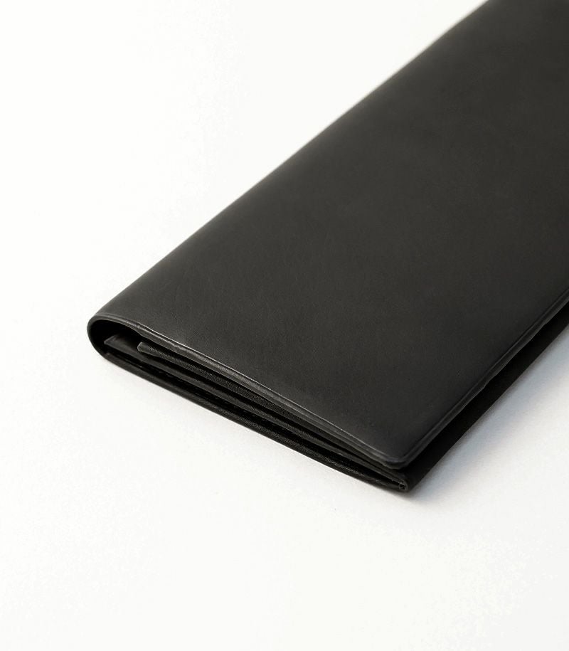 pierre cardin plus troisブラック 編み込み風長財布 ピエールカルダン Pierre Cardin 美品 長財布 ウォレット レザー