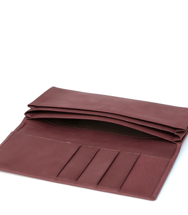 風琴マチ長財布｜レーニアカーフ｜ワイン