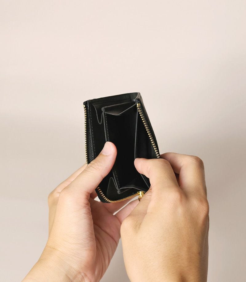 Lファスナー小銭入れ｜レーニアカーフ｜グリーン