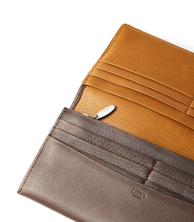 ファスナー付ササマチ長財布｜シルキーキップ |革製品CYPRIS（キプリス