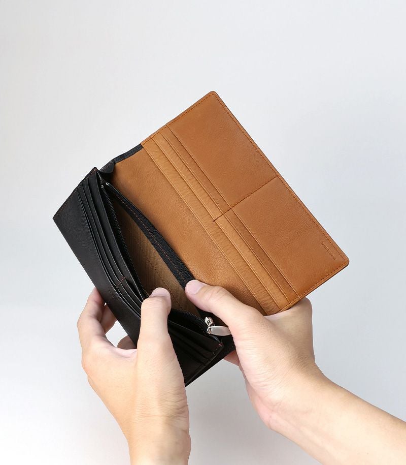 ファスナー付ササマチ長財布｜シルキーキップ |革製品CYPRIS（キプリス