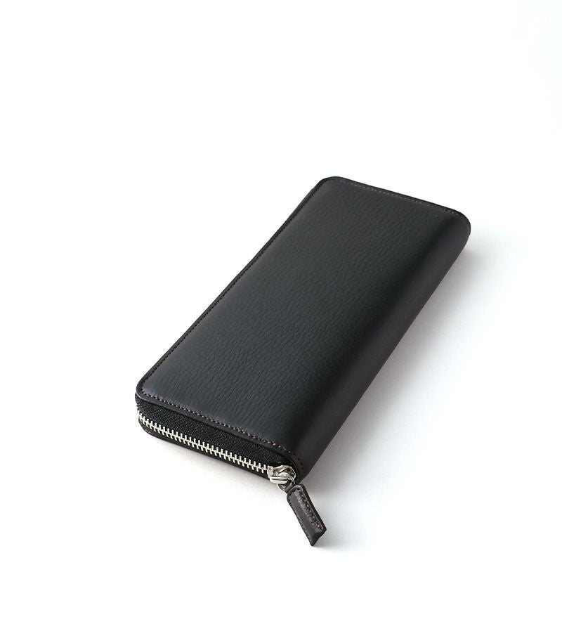 ラウンドファスナーハニーセル長財布｜シルキーキップ ｜ブラック