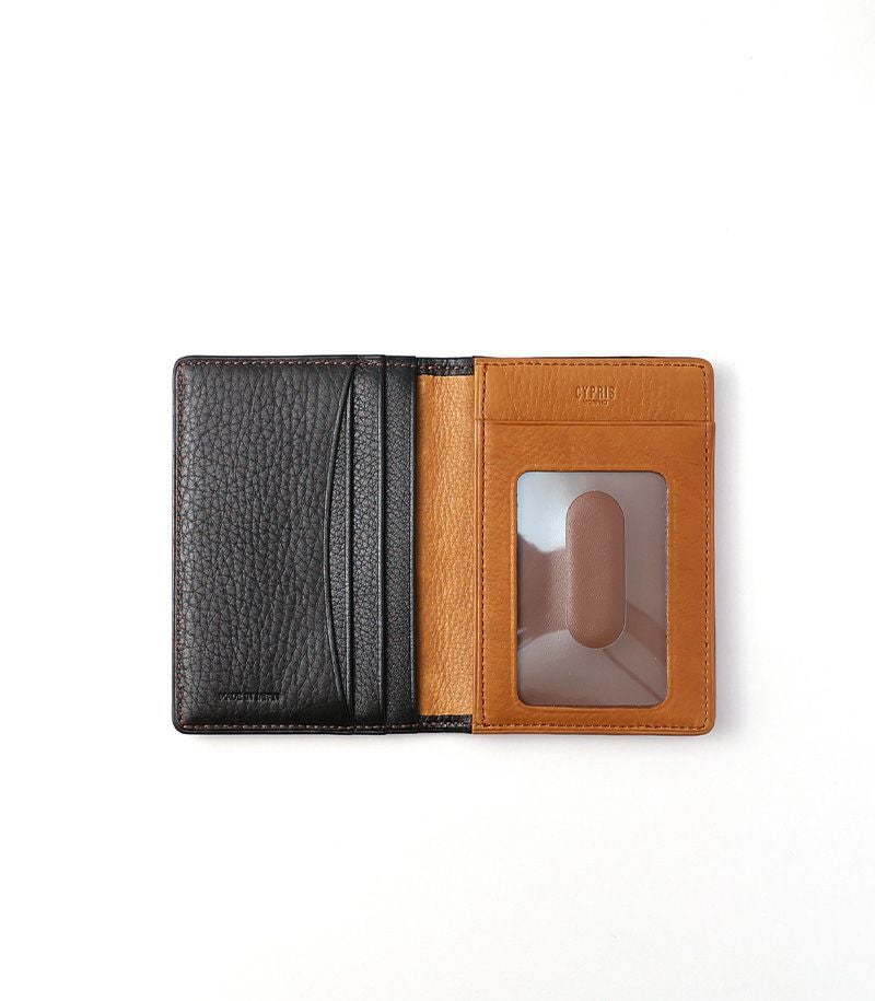 ２面パスケース｜シルキーキップ ｜ブラック