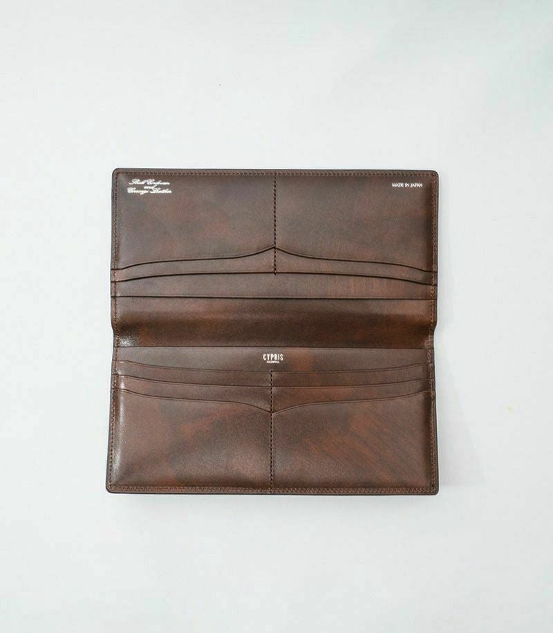 マチなし長財布｜コードバン＆シラサギレザー |革製品CYPRIS（キプリス