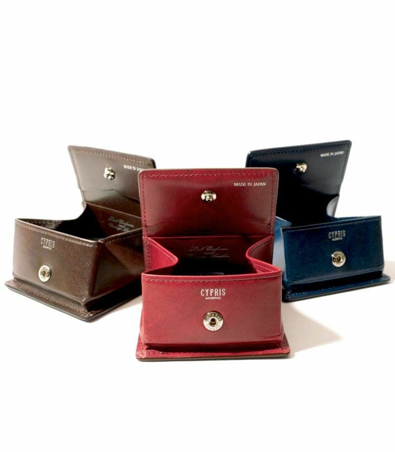 ボックス小銭入れ｜コードバン＆シラサギレザー |革製品CYPRIS