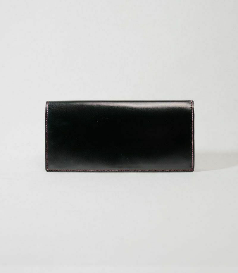 ファスナー付ササマチ長財布｜コードバン＆シラサギレザーコードバン