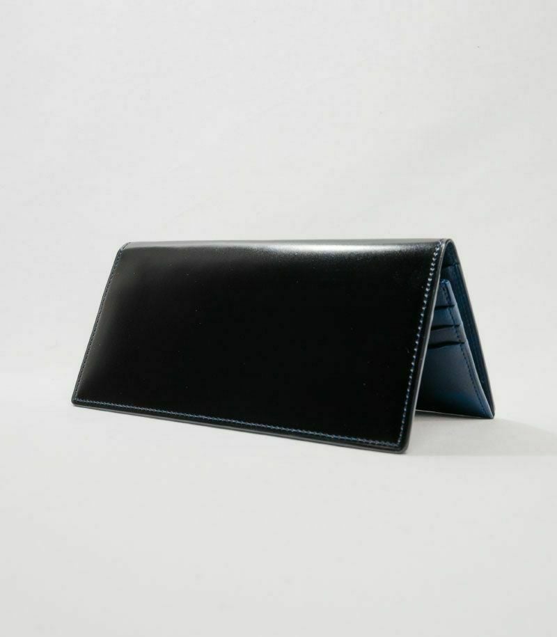 ファスナー付ササマチ長財布｜コードバン＆シラサギレザーコードバン