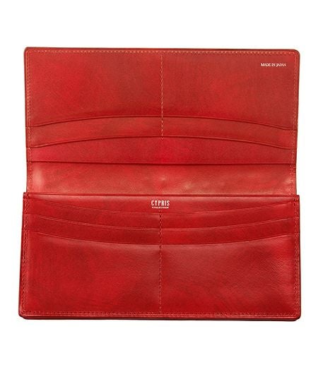 長財布(通しマチ束入)｜艶クロコダイル＆シラサギレザー