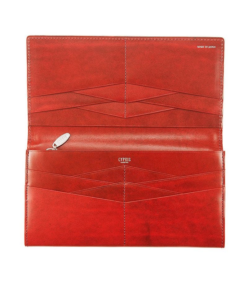 ファスナー付ササマチ長財布｜漆(ウルシ)｜グラデーション財布のキプリス