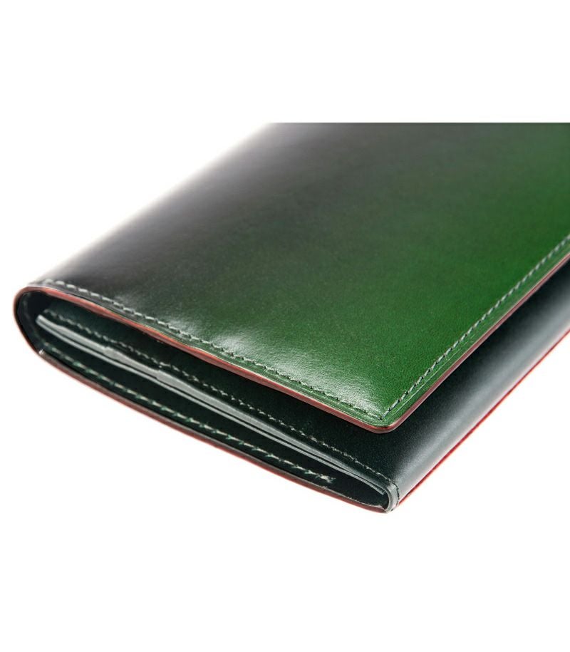 ファスナー付ササマチ長財布｜漆(ウルシ)｜グラデーション財布のキプリス