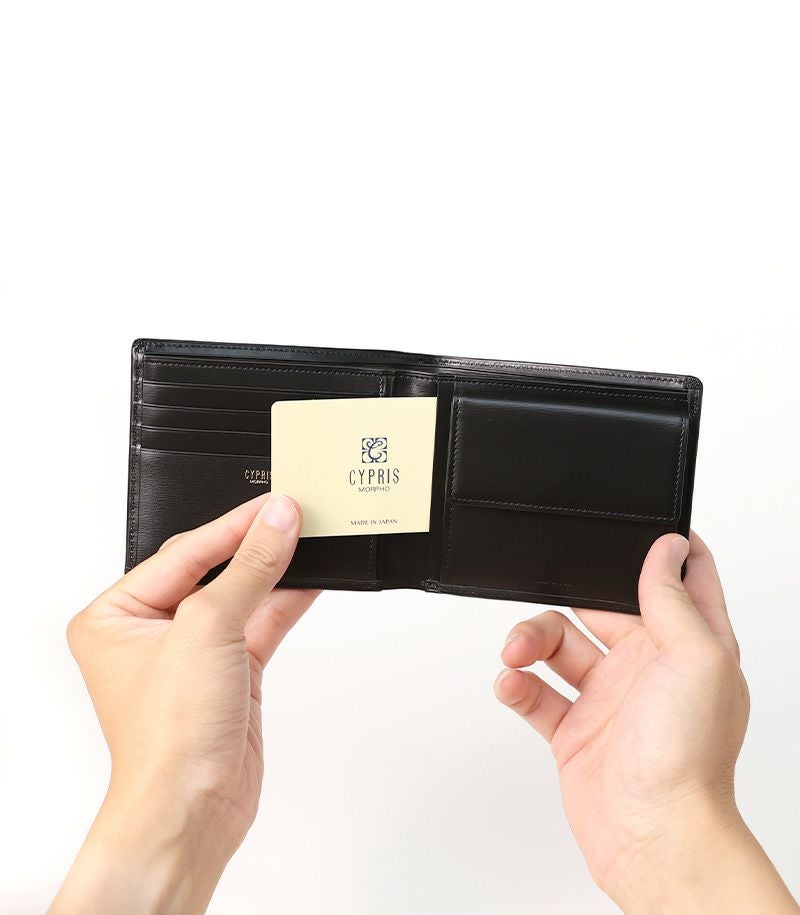 小銭入れ付き札入れ｜ボックスカーフ｜革財布・革二つ折り財布のキプリス