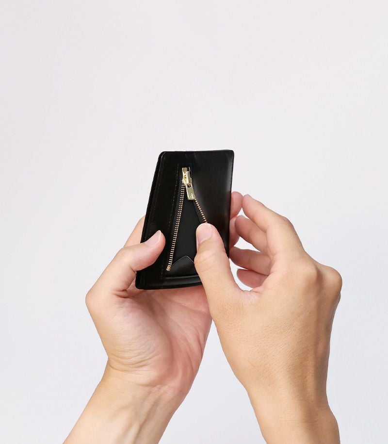 小銭入れ付きカードケース(マネーフラップ)｜ボックスカーフ |革製品