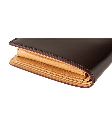 小銭入れ付き札入れ｜オイルシェルコードバン＆ヴァケッタレザー