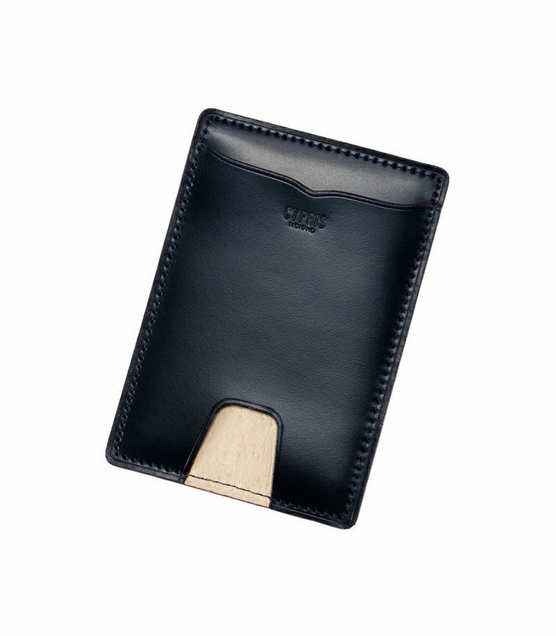 小銭入れ付単パスケース｜オイルシェルコードバン＆ヴァケッタレザー