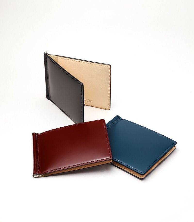 札ばさみ/マネークリップ｜コードバン＆ベジタブルタンニンレザー